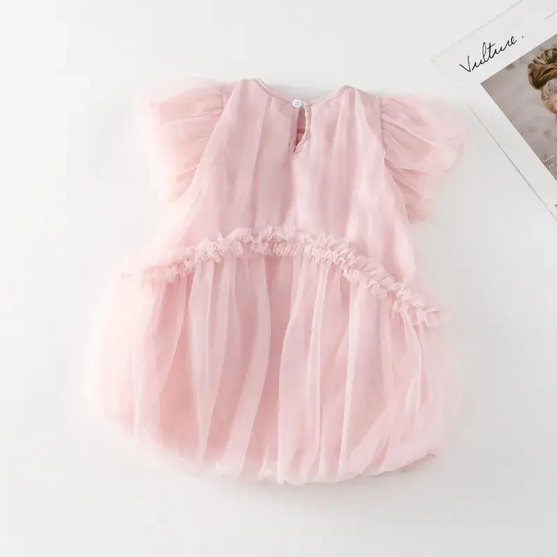 Girls Dress Pink Fluffy Western Style Summer 2024 — feature 30