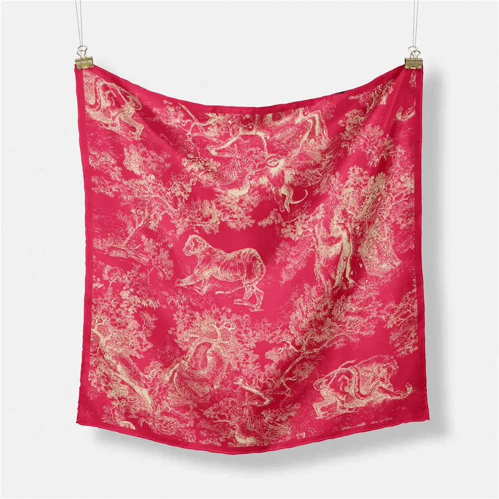 Women's Orange Pink Lace Shawl Square Decor - Image 32