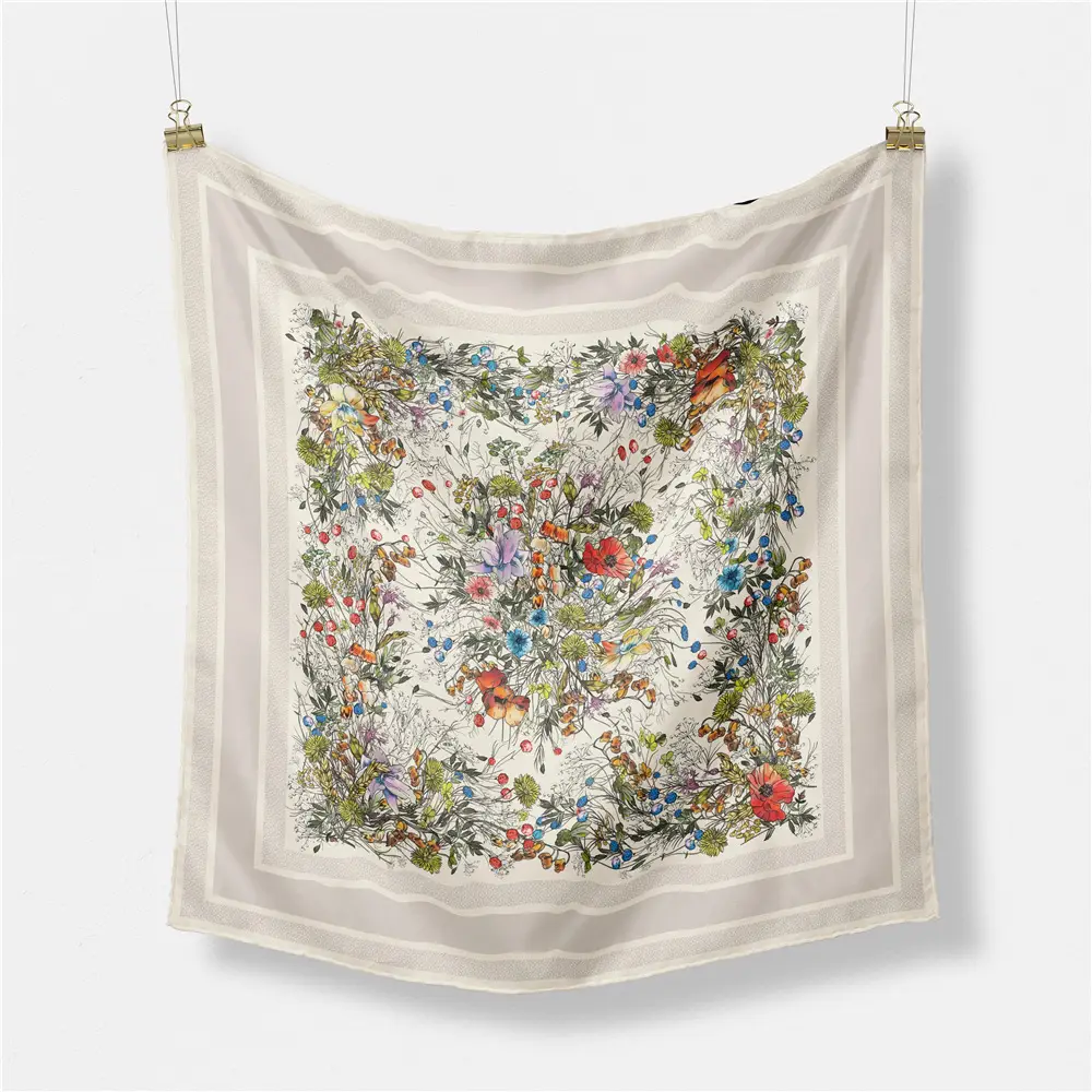 Women's Orange Pink Lace Shawl Square Decor - Image 41