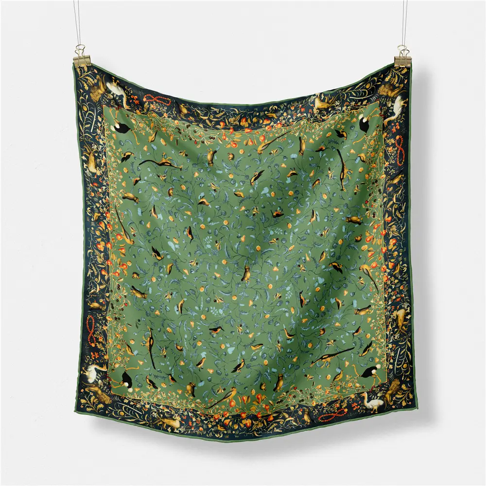 Women's Orange Pink Lace Shawl Square Decor - Image 44