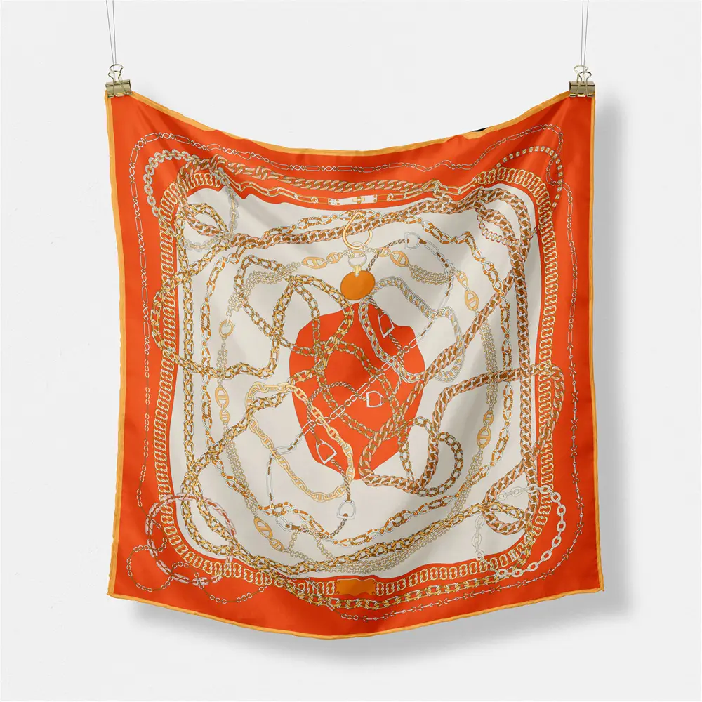 Women's Orange Pink Lace Shawl Square Decor - Image 47