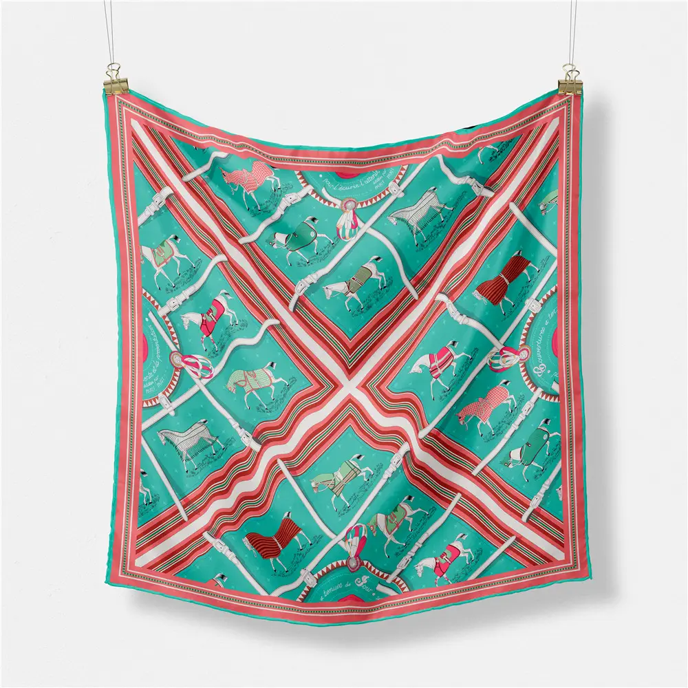 Women's Orange Pink Lace Shawl Square Decor - Image 55