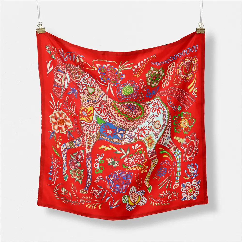 Women's Orange Pink Lace Shawl Square Decor - Image 77