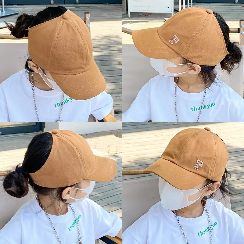 Brown Baseball Cap for Boys Girls Summer Sunscreen Cap - Image 4