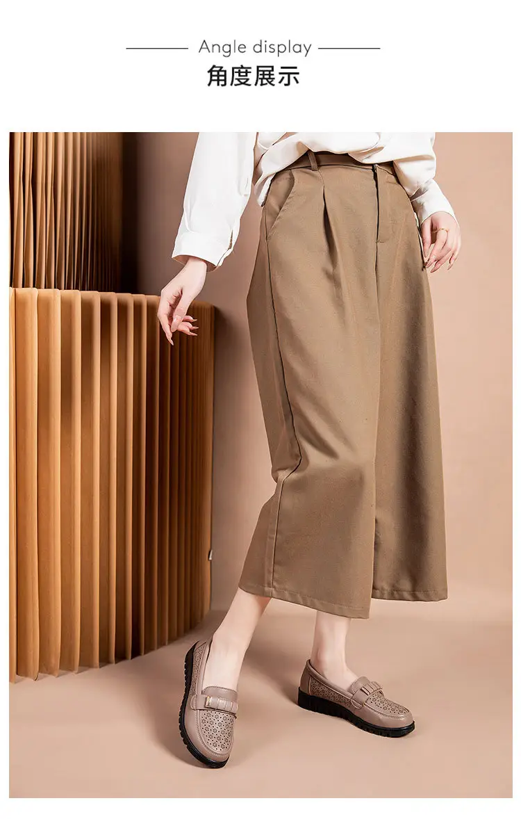 Ready Stock Sandals for Women, Summer Shoes for Middle-Aged and Elderly People, Middle-Aged Leather Shoes with Holes, Breathable, Soft Soles, Large Size, Not Tiring for the Feet — feature 11