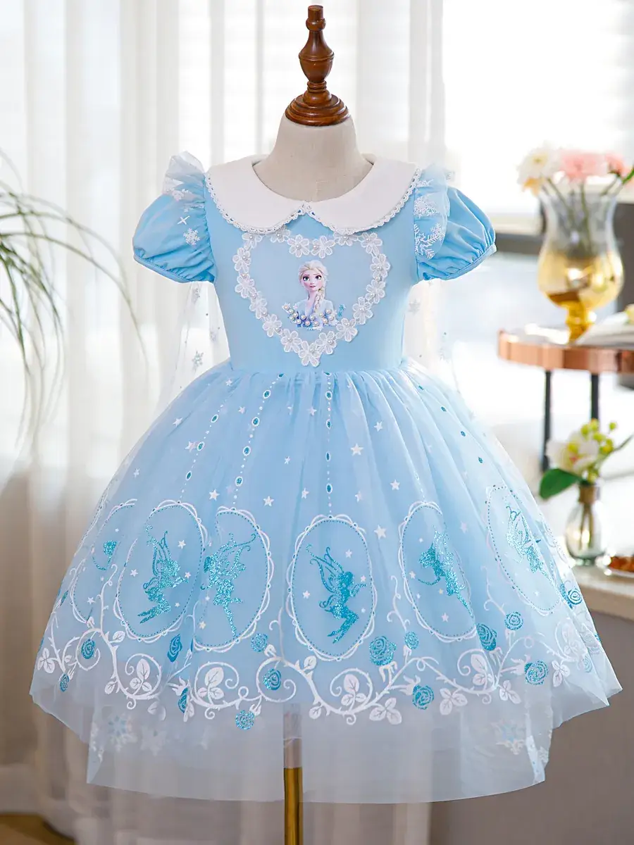 Pink Princess Aisha Dress for Girls Spring Summer - Image 12