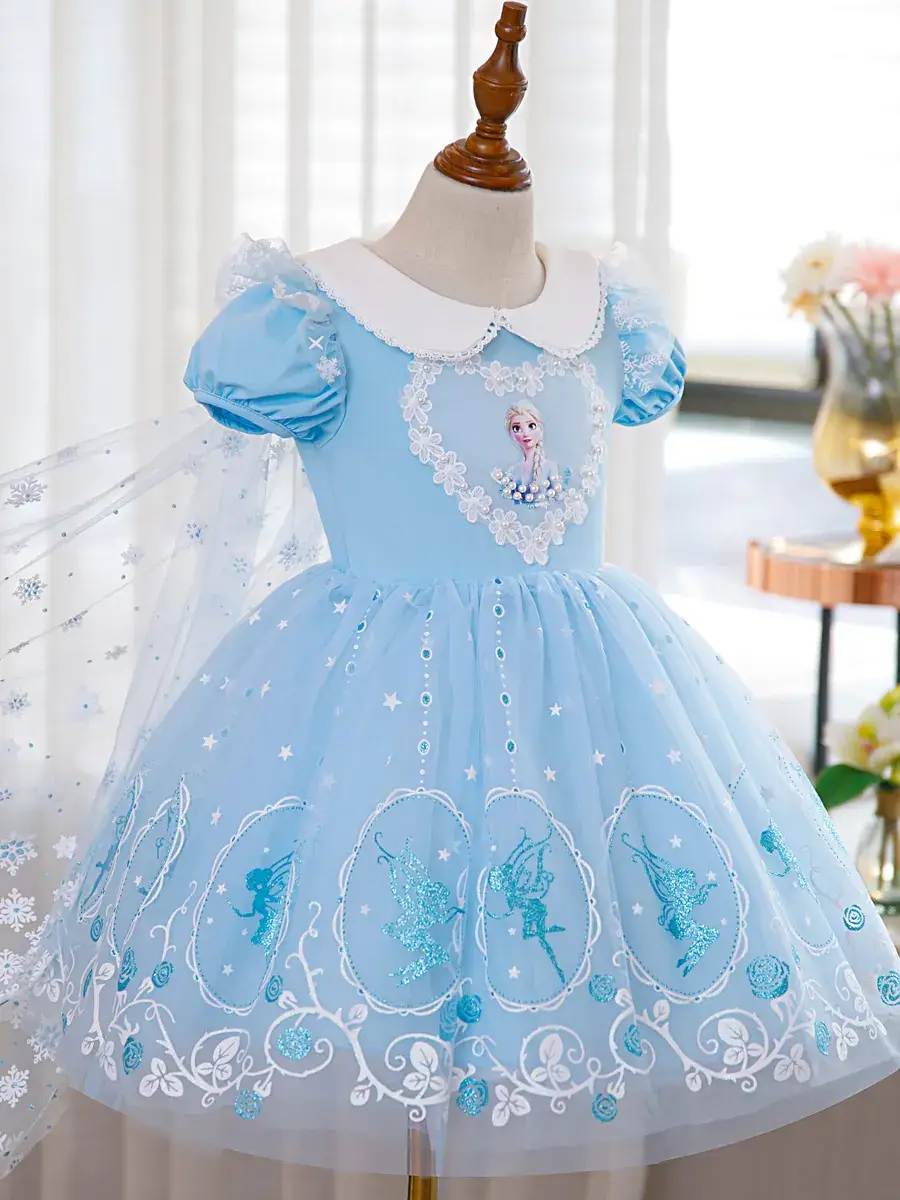 Pink Princess Aisha Dress for Girls Spring Summer - Image 14