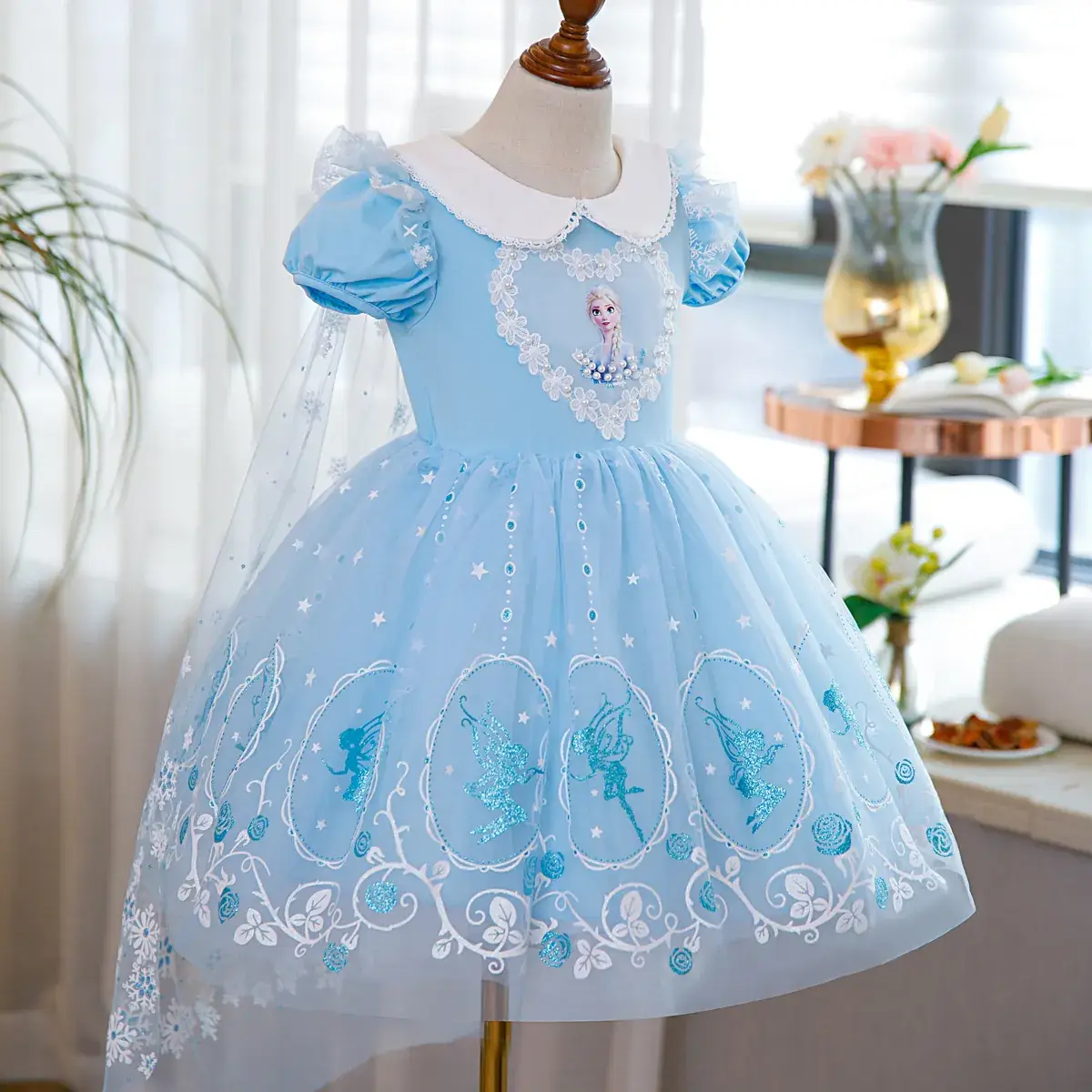 Pink Princess Aisha Dress for Girls Spring Summer - Image 3