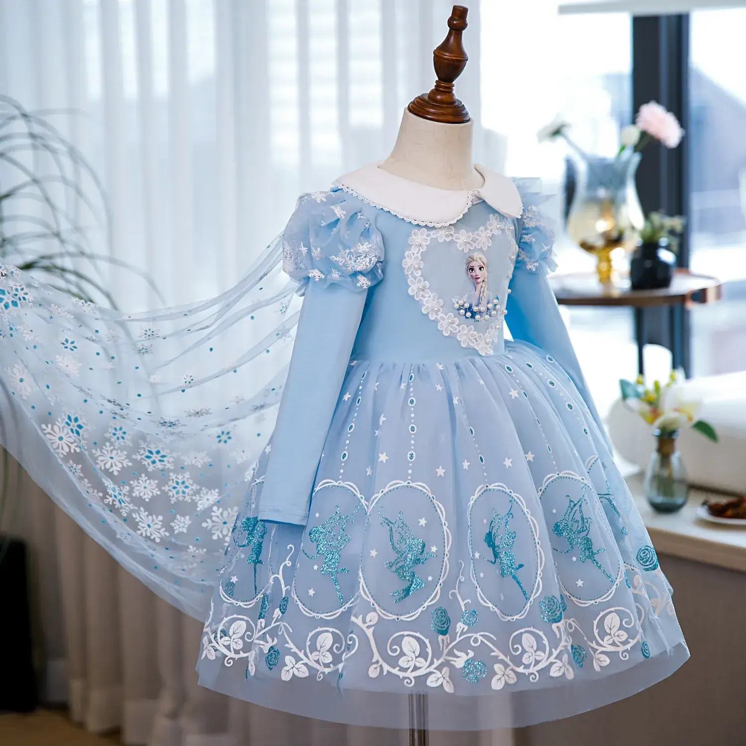 Pink Princess Aisha Dress for Girls Spring Summer - Image 7