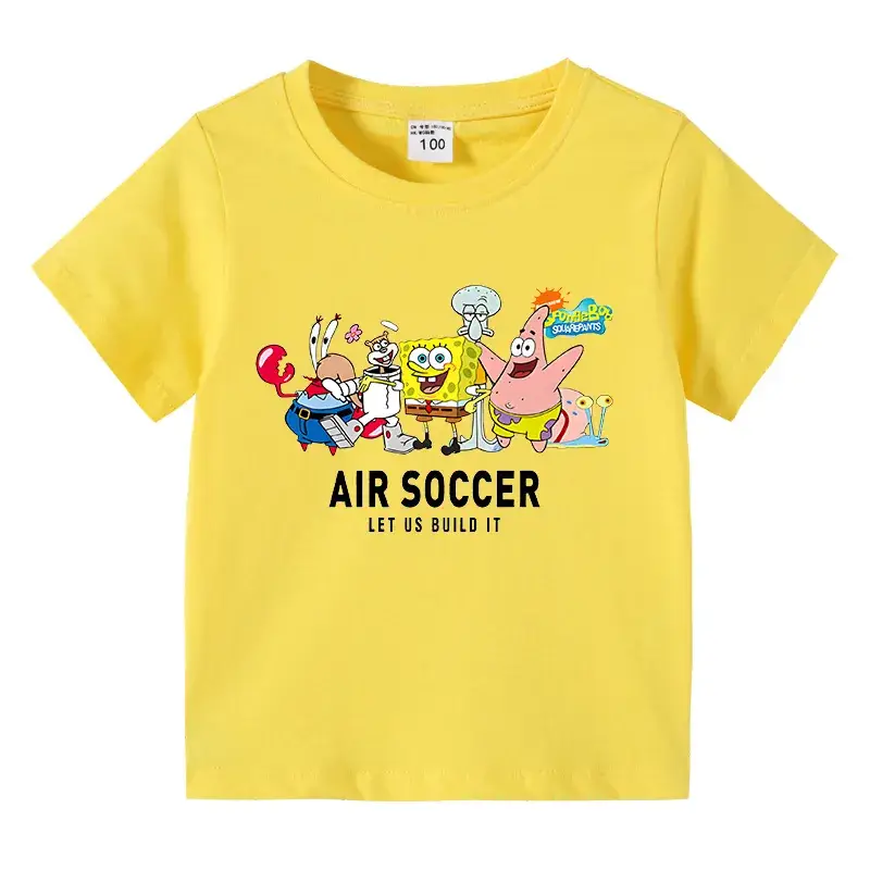 Pink Air Soccer Kids T-Shirt Short Sleeve Cotton Boys Girls - Image 3