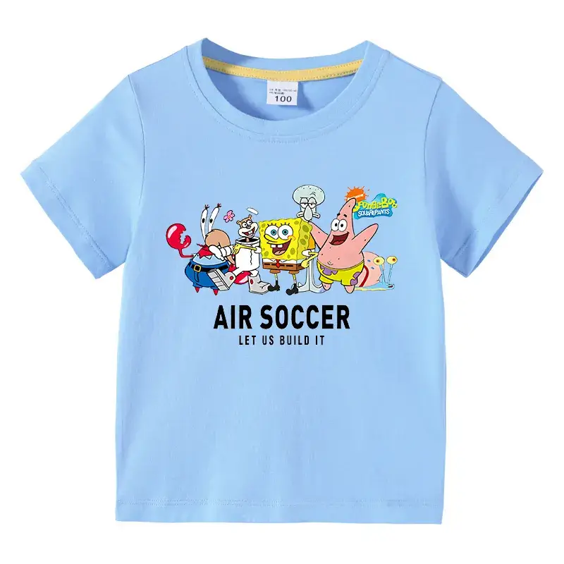 Pink Air Soccer Kids T-Shirt Short Sleeve Cotton Boys Girls - Image 9
