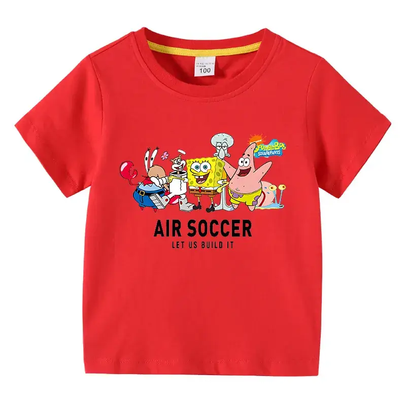 Pink Air Soccer Kids T-Shirt Short Sleeve Cotton Boys Girls - Image 4