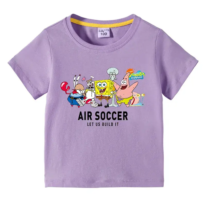 Pink Air Soccer Kids T-Shirt Short Sleeve Cotton Boys Girls - Image 5