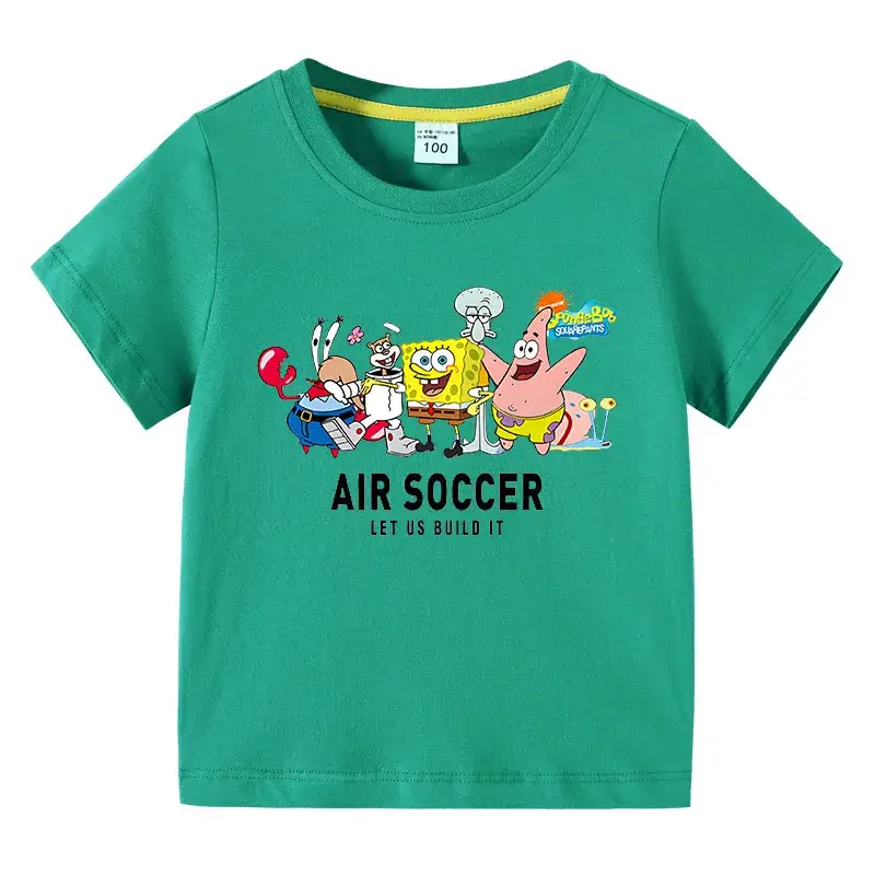 Pink Air Soccer Kids T-Shirt Short Sleeve Cotton Boys Girls - Image 7