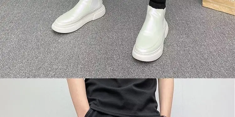 Men Black Cropped Loose Leg Pants Summer Casual — feature 12