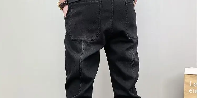 Men Black Cropped Loose Leg Pants Summer Casual — feature 21
