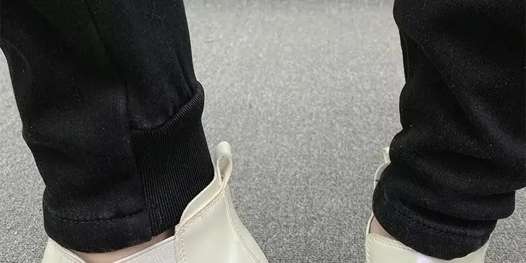 Men Black Cropped Loose Leg Pants Summer Casual — feature 24