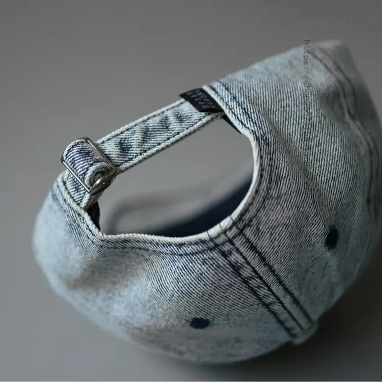 Vintage Washed Denim Baseball Cap for Men Women - Image 9