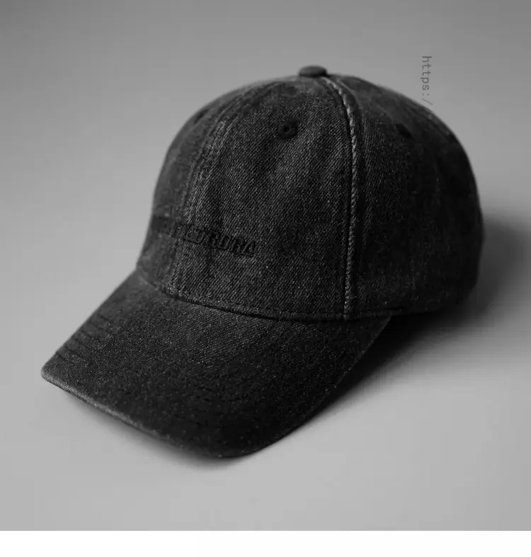Vintage Washed Denim Baseball Cap for Men Women — feature 1