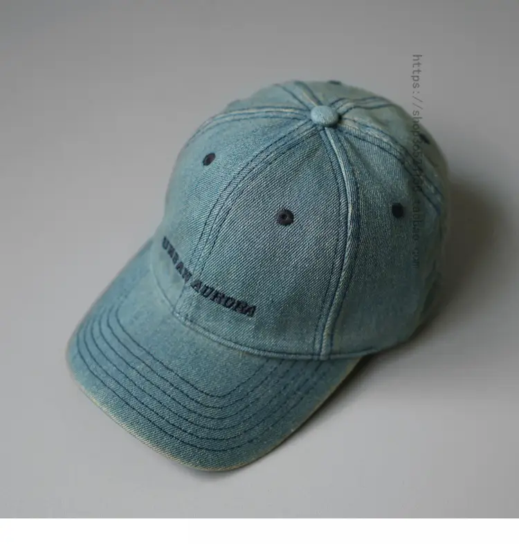 Vintage Washed Denim Baseball Cap for Men Women — feature 11