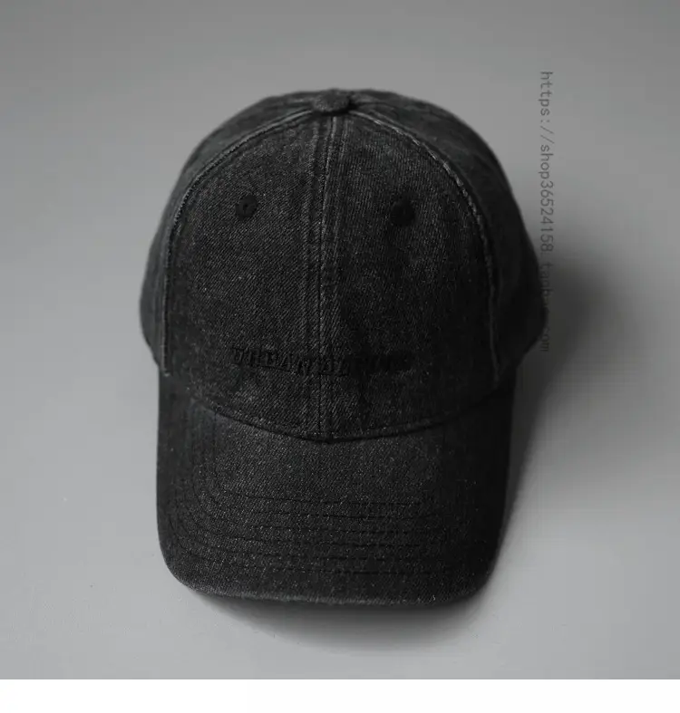 Vintage Washed Denim Baseball Cap for Men Women — feature 13
