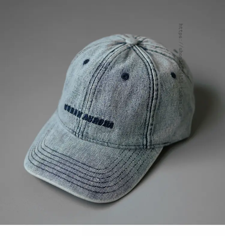Vintage Washed Denim Baseball Cap for Men Women — feature 4