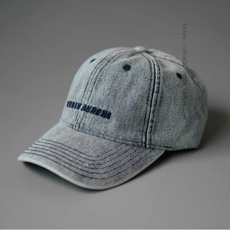Vintage Washed Denim Baseball Cap for Men Women — feature 6