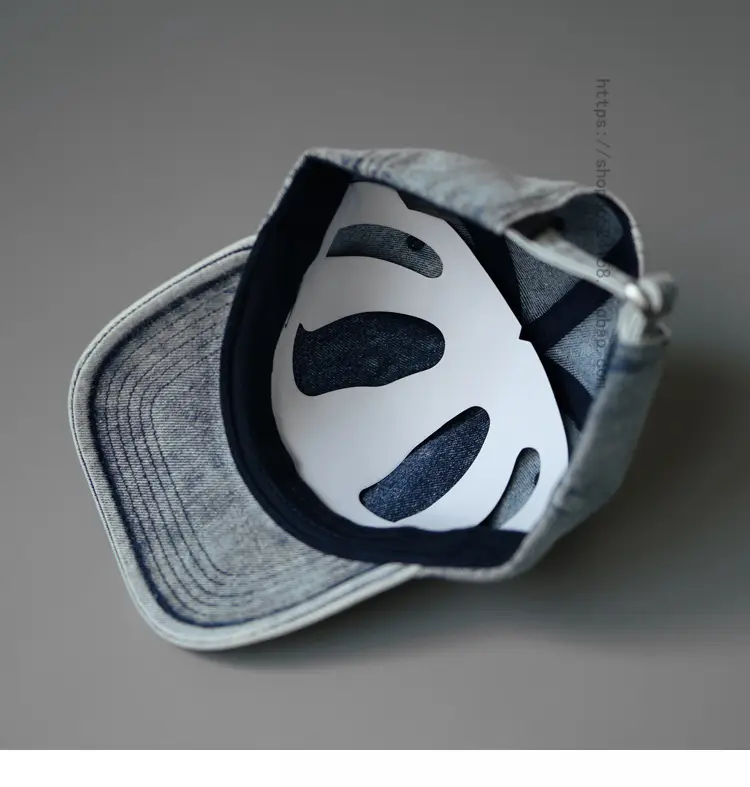 Vintage Washed Denim Baseball Cap for Men Women — feature 8