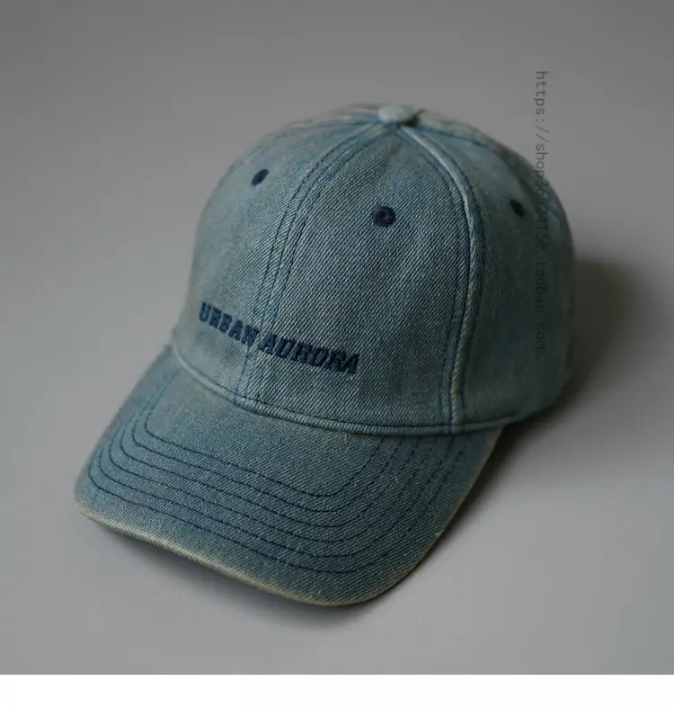 Vintage Washed Denim Baseball Cap for Men Women - Image 3