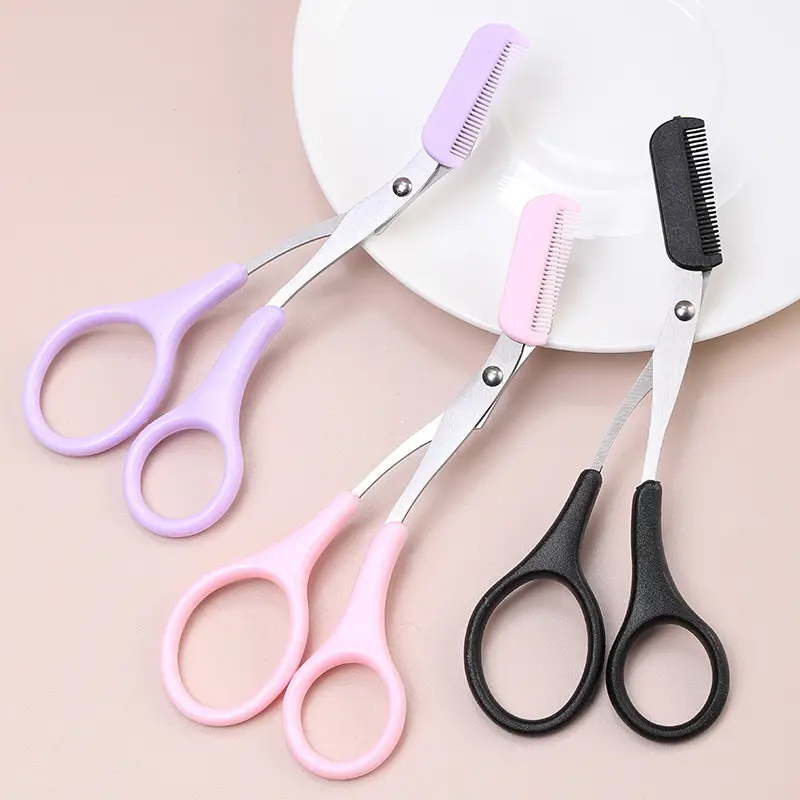 Purple Silicone Eyebrow Comb Trimmer for Women - Image 18