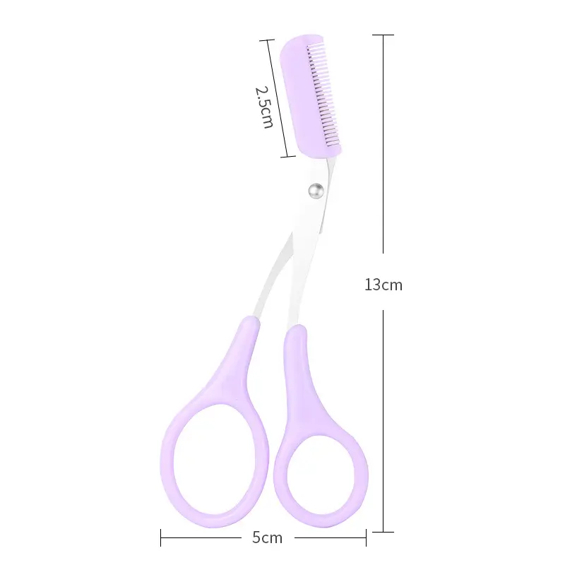 Purple Silicone Eyebrow Comb Trimmer for Women - Image 10