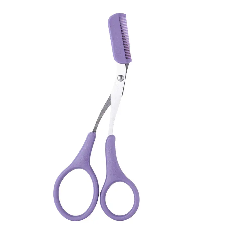 Purple Silicone Eyebrow Comb Trimmer for Women - Image 11