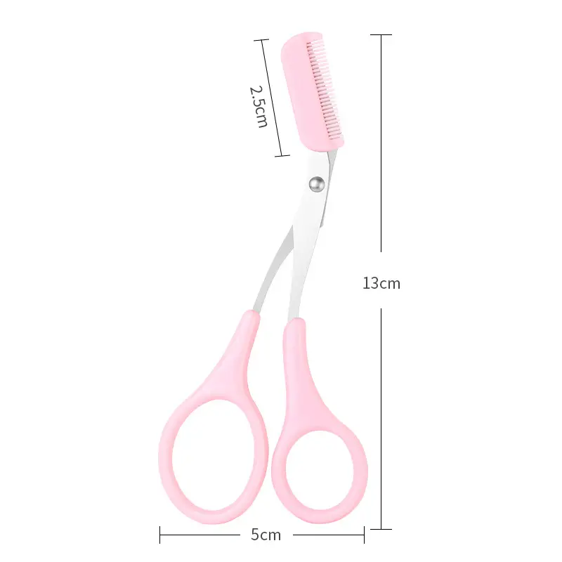Purple Silicone Eyebrow Comb Trimmer for Women - Image 3