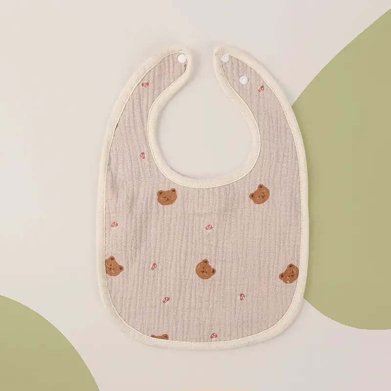 Pink Crepe Baby Towel with Cherry Embroidery - Image 6