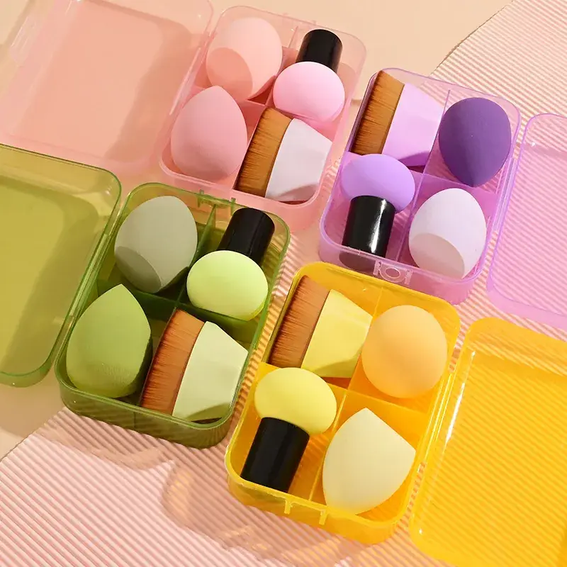Colorful Makeup Egg Puff Set for Blending & Contouring - Image 7