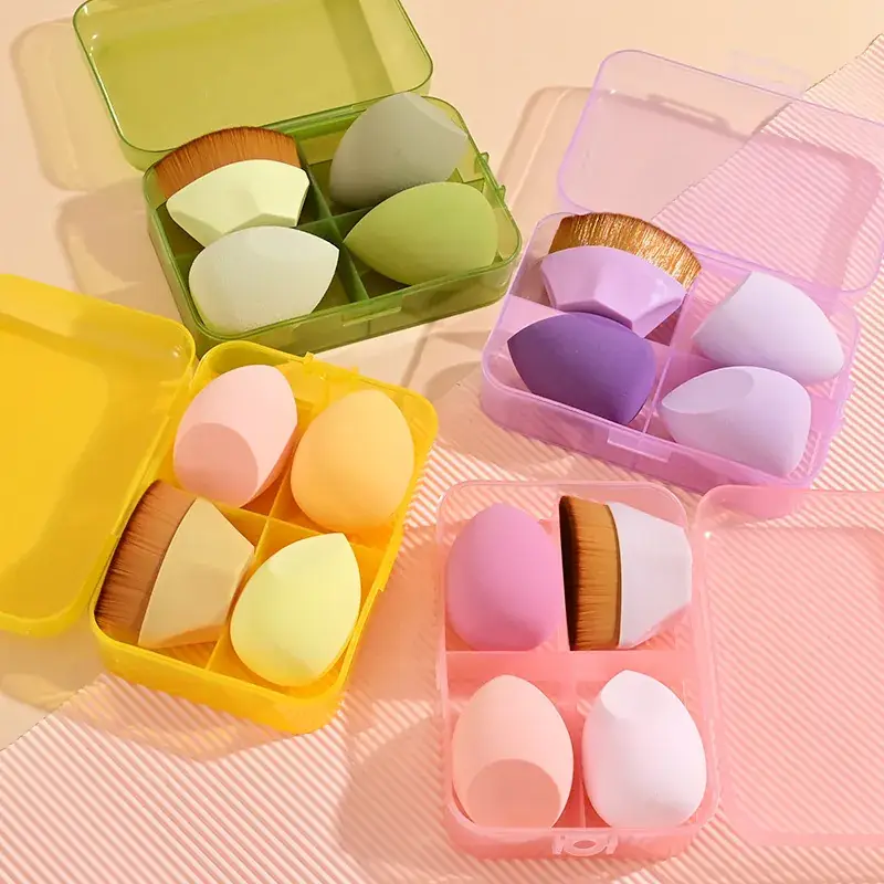 Colorful Makeup Egg Puff Set for Blending & Contouring - Image 8