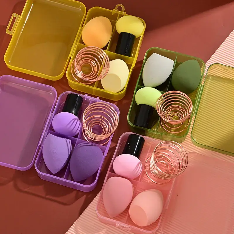 Colorful Makeup Egg Puff Set for Blending & Contouring - Image 4