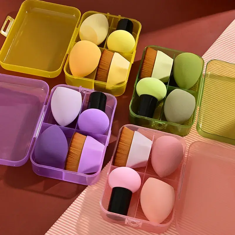Colorful Makeup Egg Puff Set for Blending & Contouring - Image 5