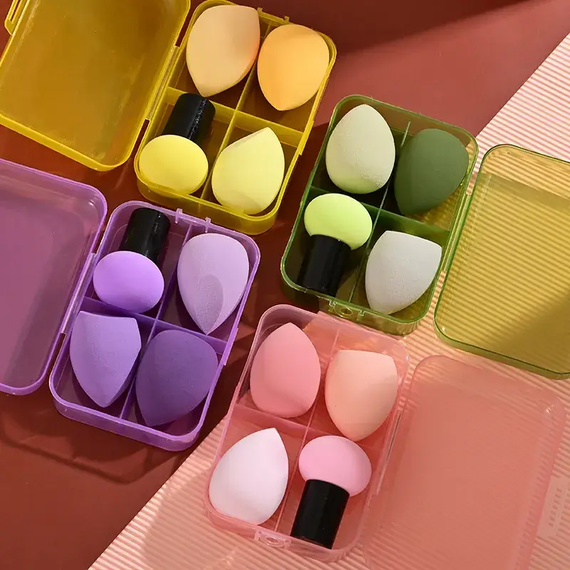 Colorful Makeup Egg Puff Set for Blending & Contouring - Image 2