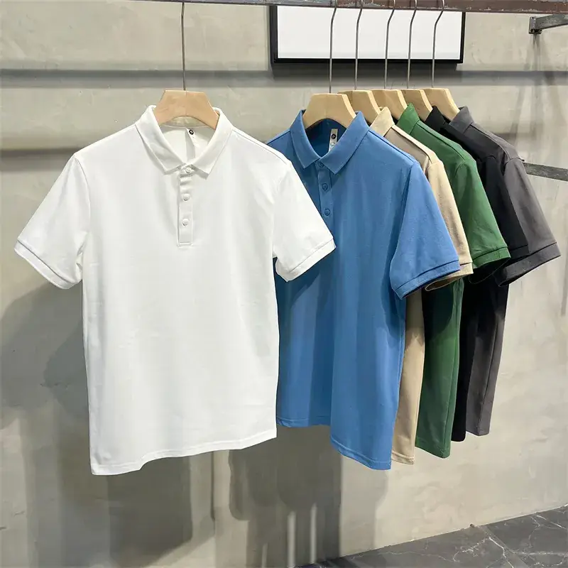 Men's Beige Polo Shirt with Blue Jeans Set - Image 8