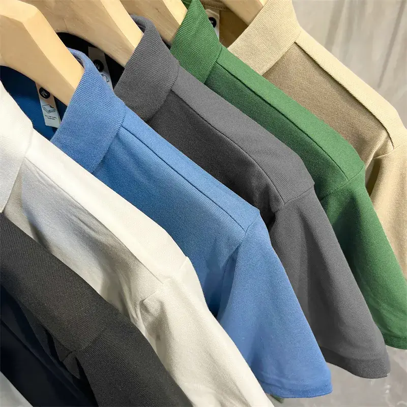 Men's Beige Polo Shirt with Blue Jeans Set - Image 9