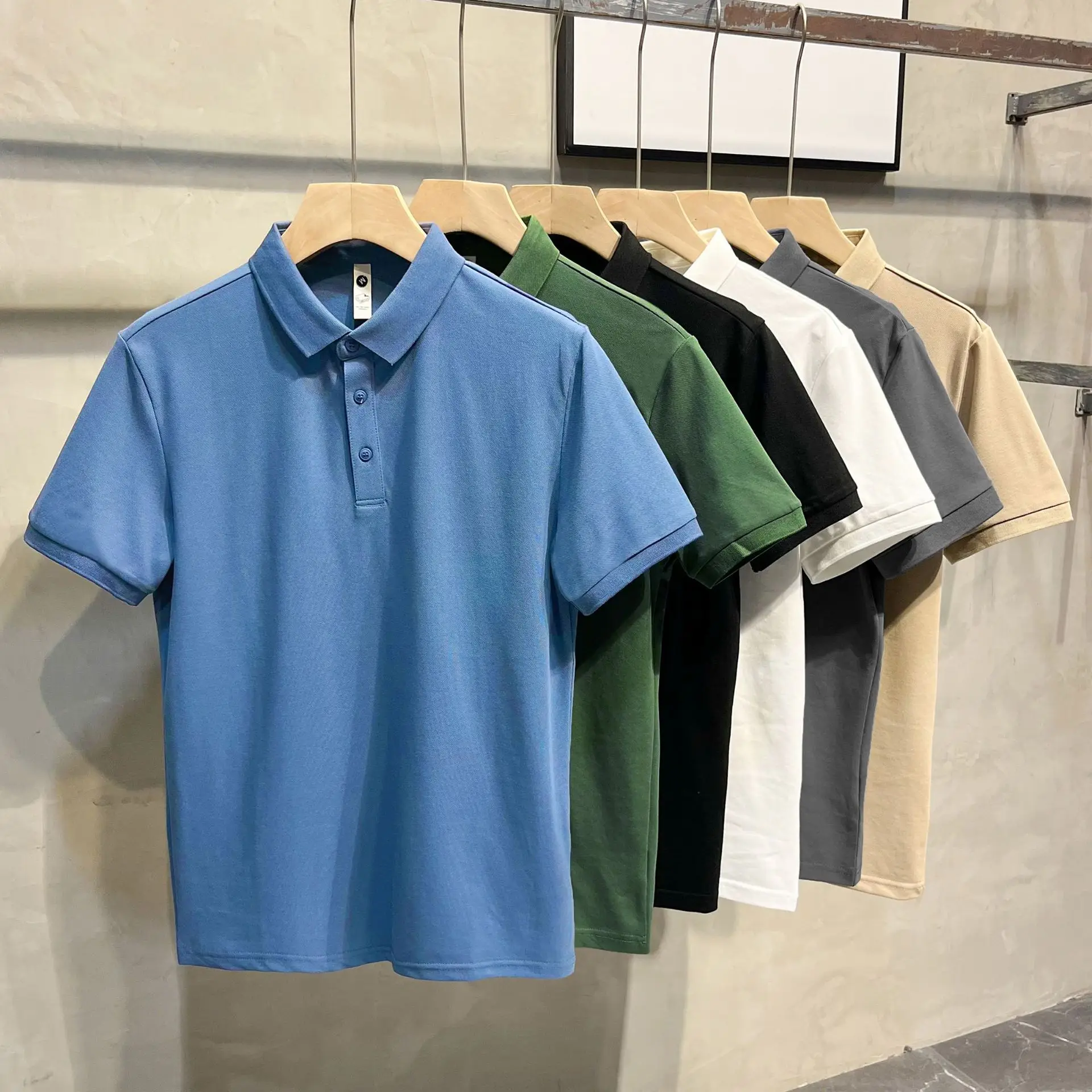 Men's Beige Polo Shirt with Blue Jeans Set — feature 11