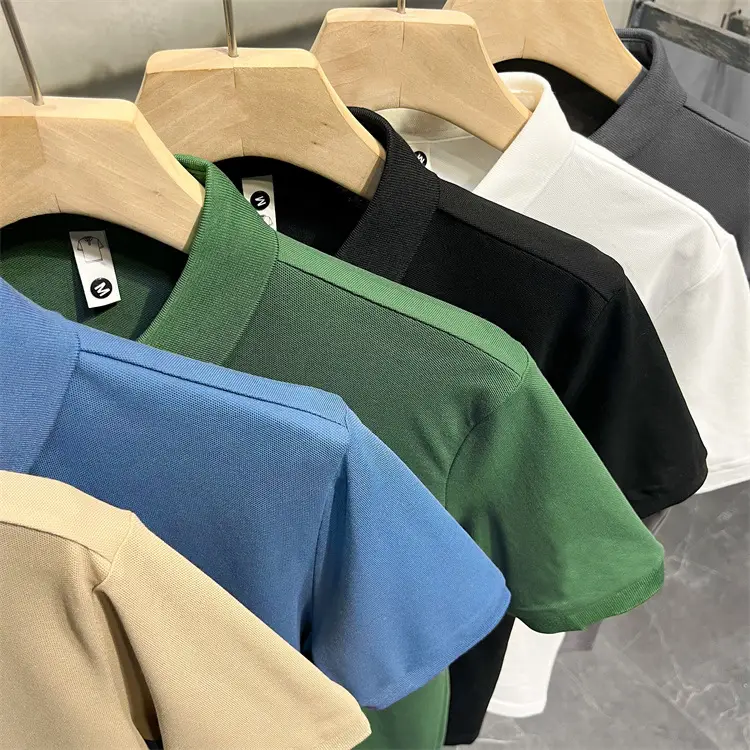 Men's Beige Polo Shirt with Blue Jeans Set — feature 3