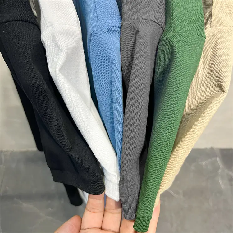 Men's Beige Polo Shirt with Blue Jeans Set — feature 4