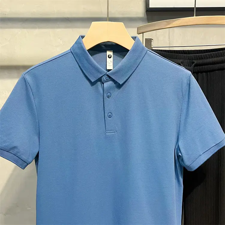 Men's Beige Polo Shirt with Blue Jeans Set — feature 6