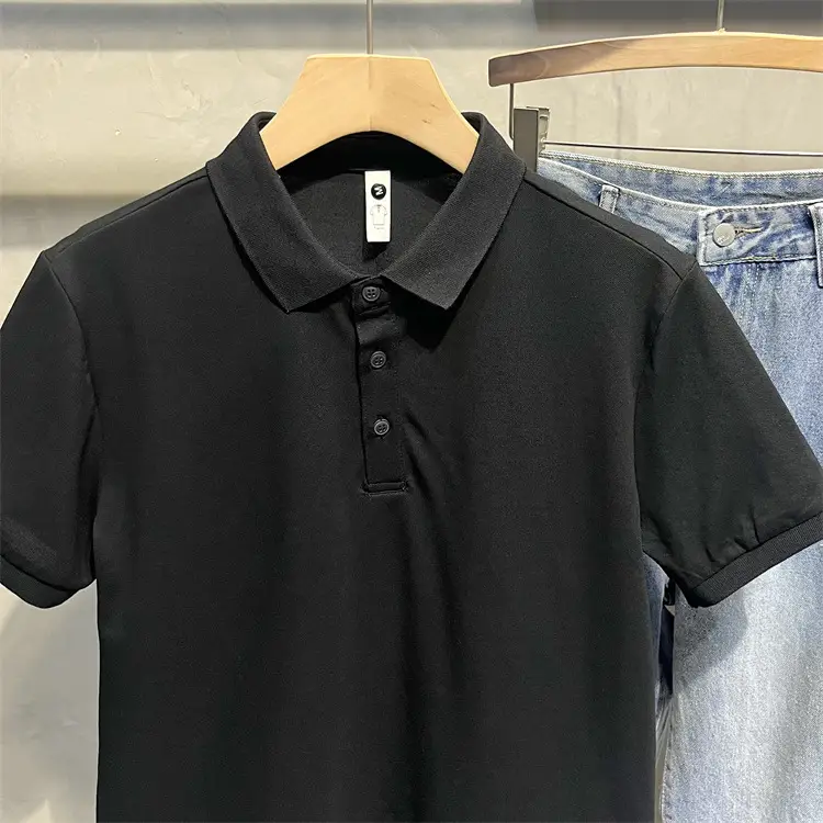 Men's Beige Polo Shirt with Blue Jeans Set — feature 9