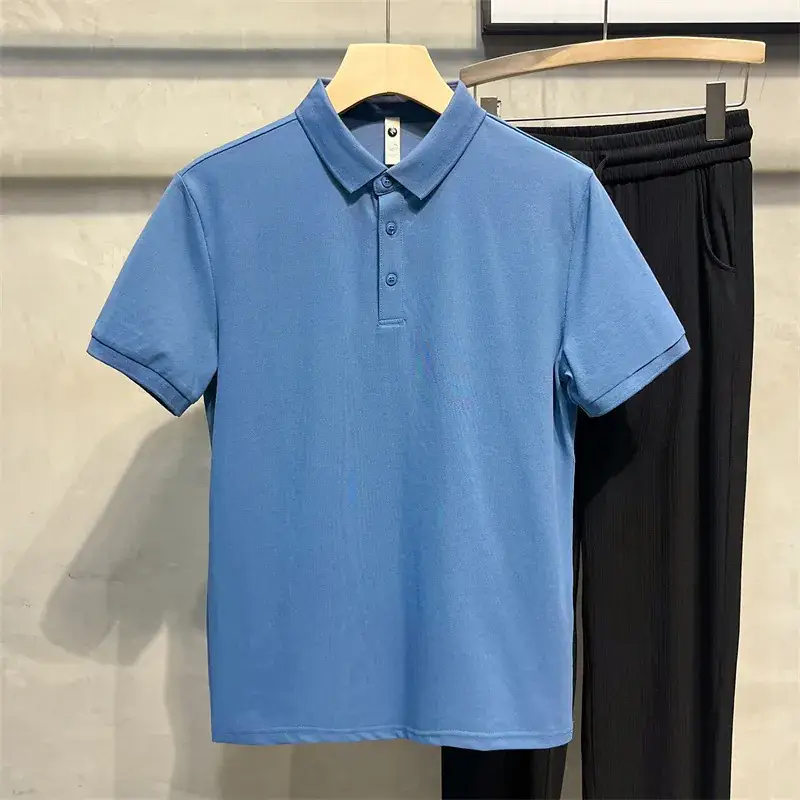 Men's Beige Polo Shirt with Blue Jeans Set - Image 5