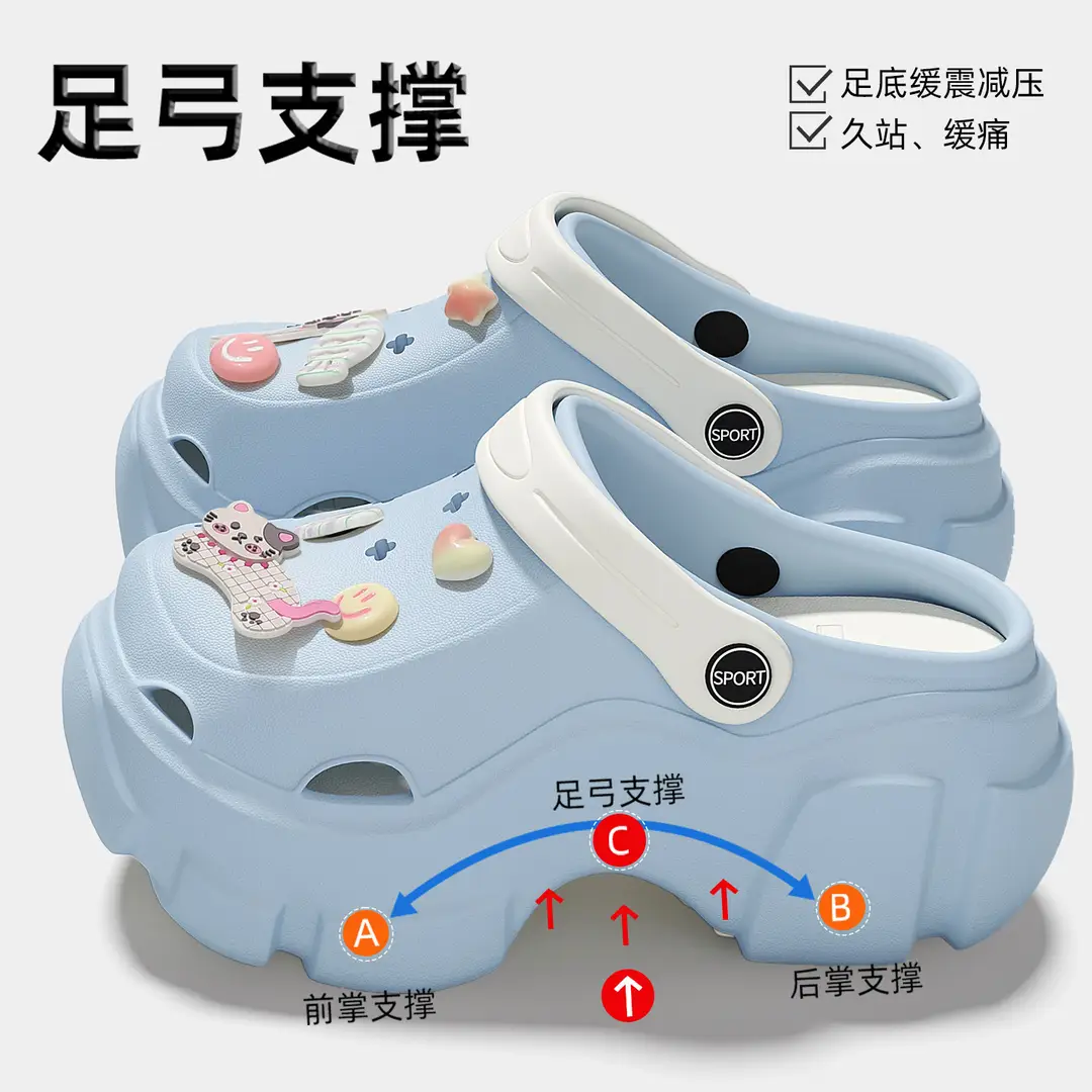 Beach Sandals Non-Slip Toe-Cap Slippers for Women Summer Eva Sandals Summer Outdoor Wear Clogs Women's Wholesale