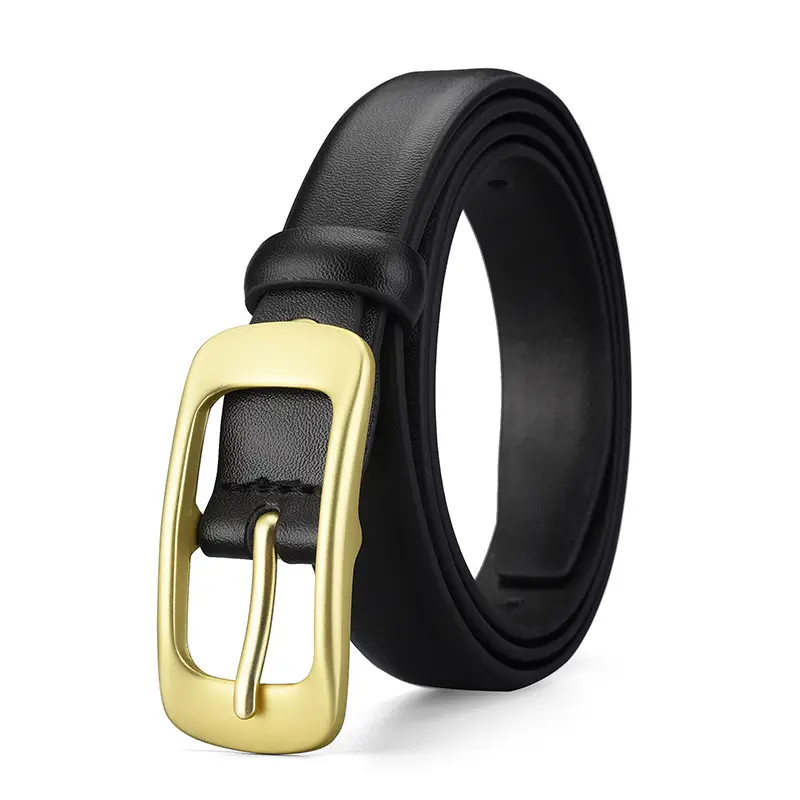 Women's Golden Buckle Belt Genuine Leather Vintage Japanese Style - Image 7