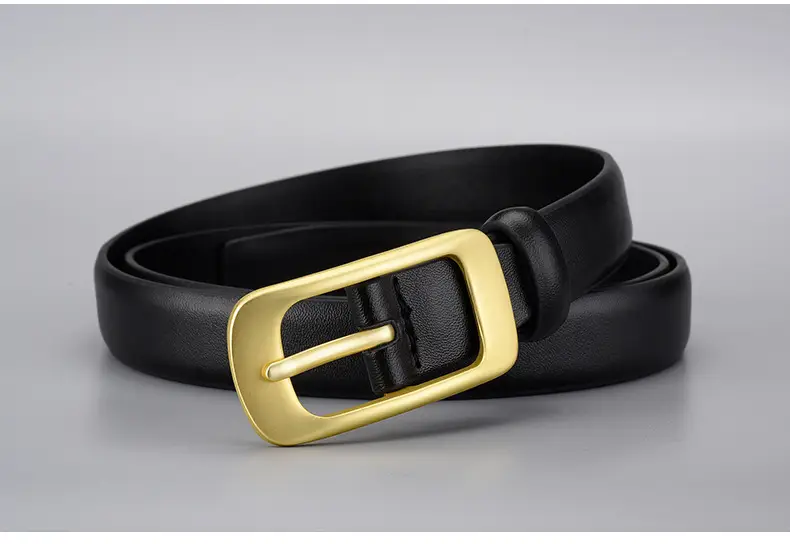 Women's Golden Buckle Belt Genuine Leather Vintage Japanese Style — feature 20